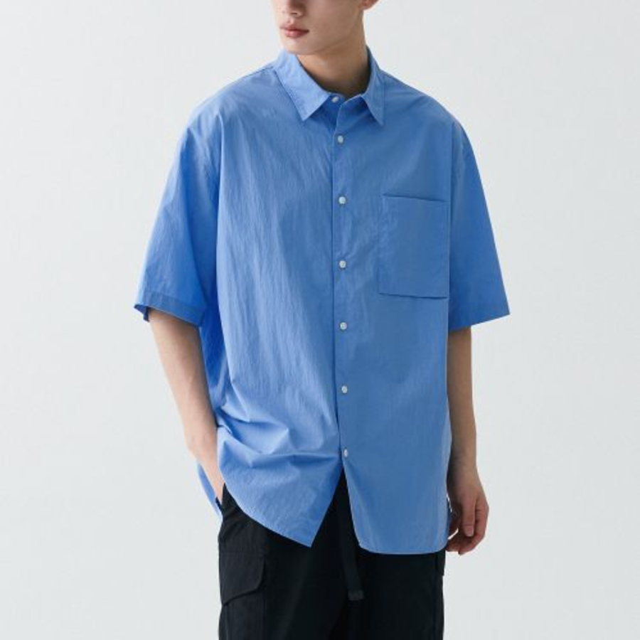 City Leisure CN Oversized Short Sleeve Shirt (Blue)