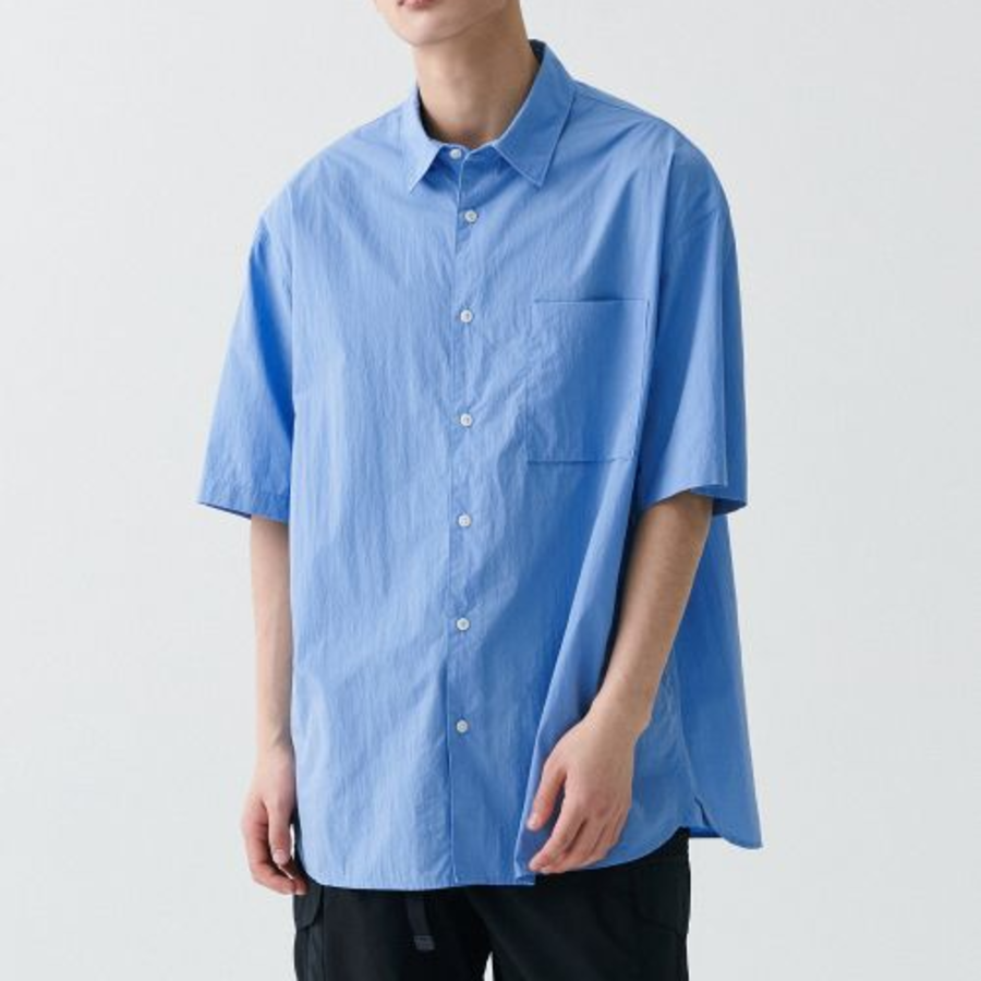 City Leisure CN Oversized Short Sleeve Shirt (Blue)