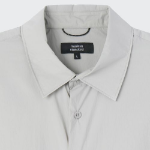 City Leisure Lightweight Nylon Oversized Shirt (Light Gray)