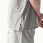 City Leisure Lightweight Nylon Oversized Shirt (Light Gray)