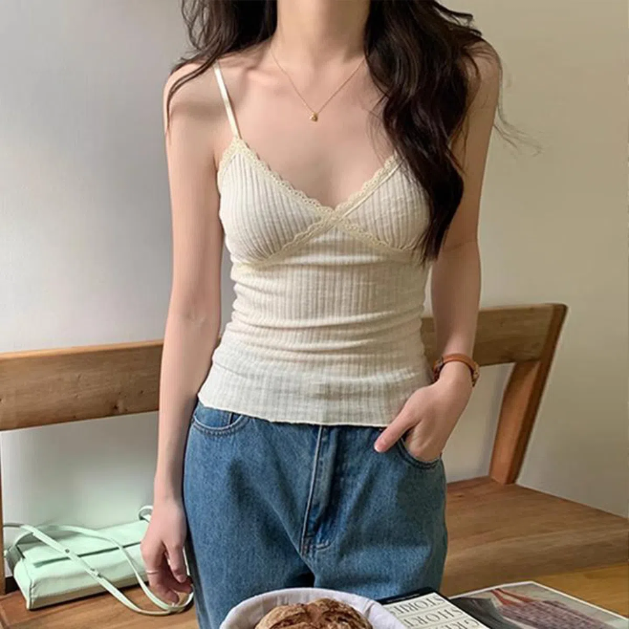 Yumen Lace Layered Sleeveless Top