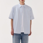 Relaxed Fit Oxford Short Sleeve Shirt (Sky Blue)