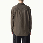 City Leisure Lightweight Nylon Oversized Shirt (Brown)