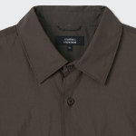 City Leisure Lightweight Nylon Oversized Shirt (Brown)