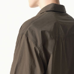 City Leisure Lightweight Nylon Oversized Shirt (Brown)