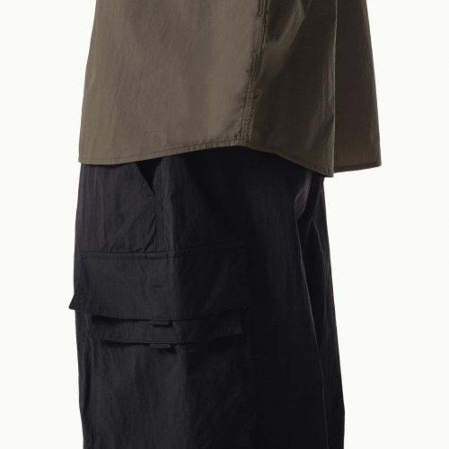 City Leisure Lightweight Nylon Oversized Shirt (Brown)