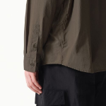 City Leisure Lightweight Nylon Oversized Shirt (Brown)