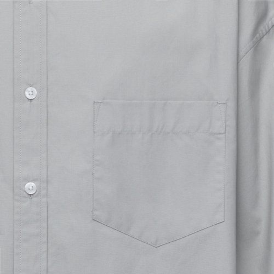 Oversized Poplin Shirt (Light Warm Grey)