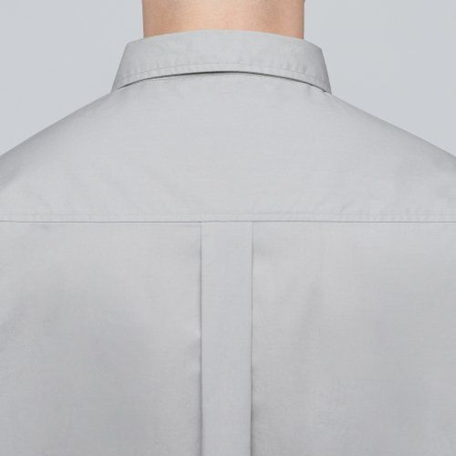 Oversized Poplin Shirt (Light Warm Grey)