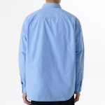 Oversized Washed Poplin Shirt (Sax Blue)