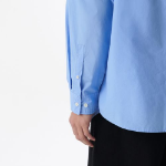 Oversized Washed Poplin Shirt (Sax Blue)