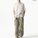 City Leisure Lightweight Nylon Oversized Short Sleeve Shirt (White)