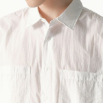 City Leisure Lightweight Nylon Oversized Short Sleeve Shirt (White)