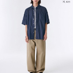 Oversized Short Sleeve Denim Shirt (Indigo)