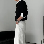 Muscle Soft Collar Ribbed Knit Cardigan