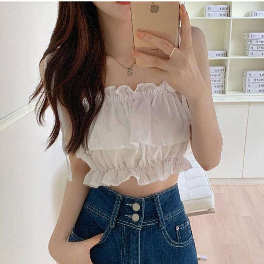 Purelust High-Waist Frill Strap Sleeveless