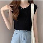 Ribbed Round Neck Tank Top