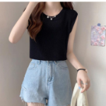 Ribbed Round Neck Tank Top