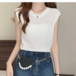 Ribbed Round Neck Tank Top