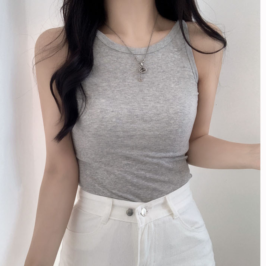 Basic Halterneck Sleeveless Top