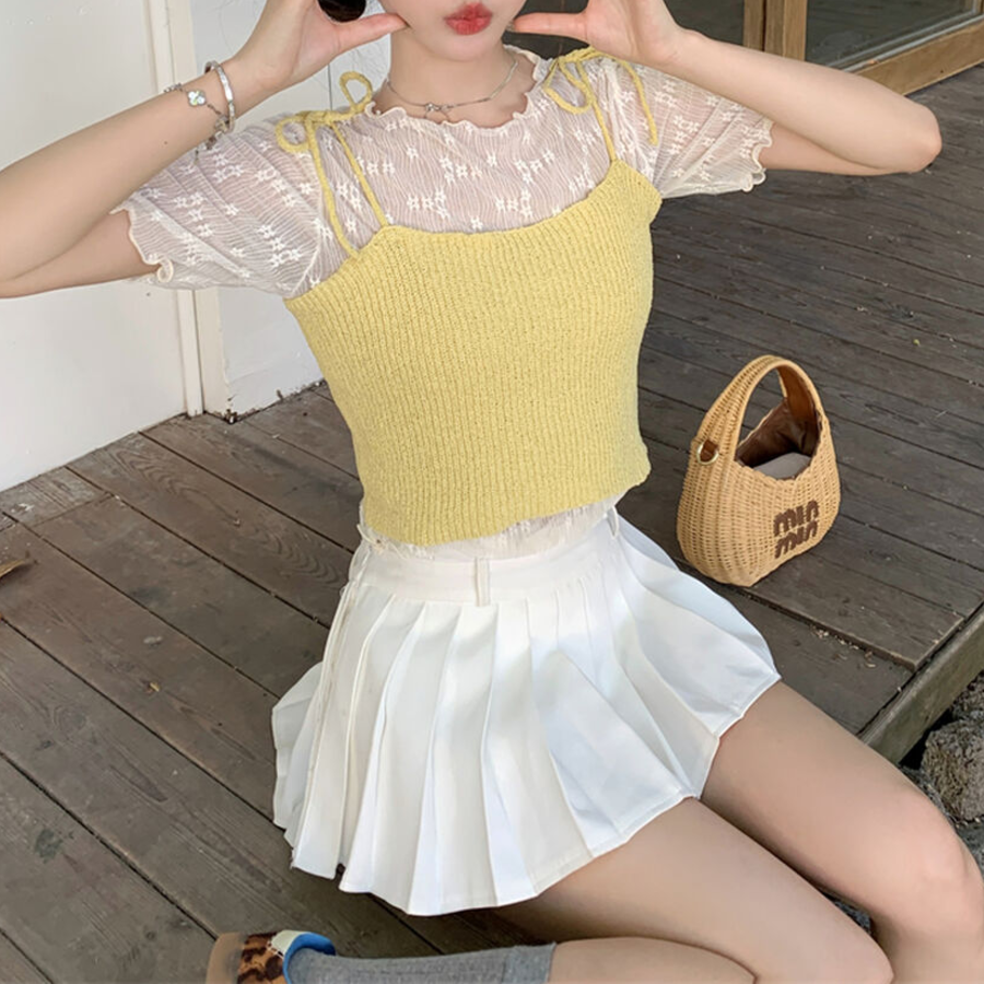 Knit Layered Bustier