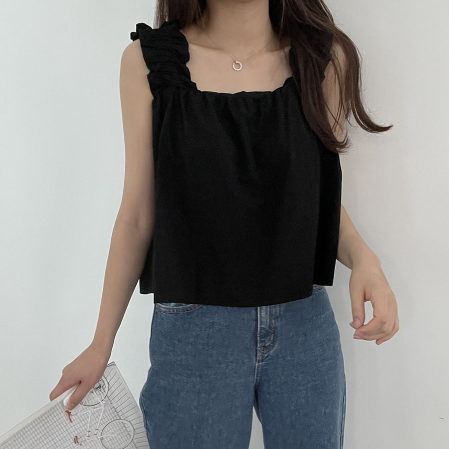 Candypangpang Summer Frill Mini Tank Top_Peachkong