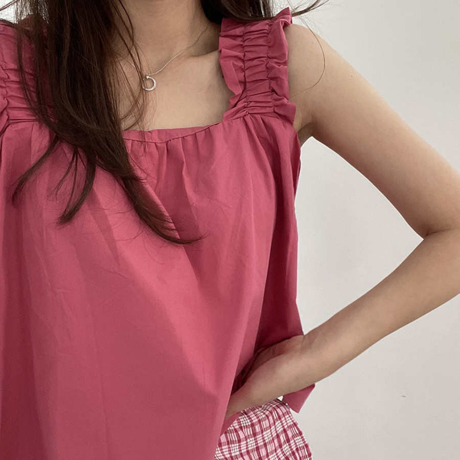 Candypangpang Summer Frill Mini Tank Top_Peachkong