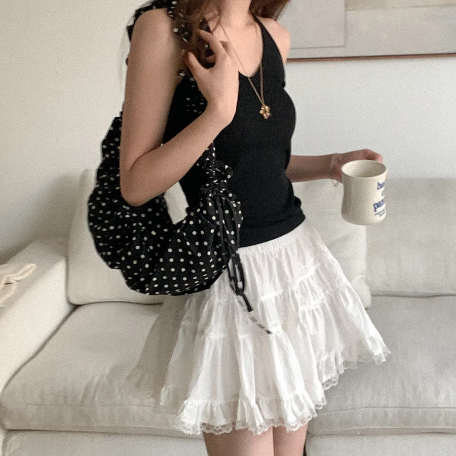 Сумка Lovemin Dot String Shirring Bag — романтичный акцент для повседневного образа