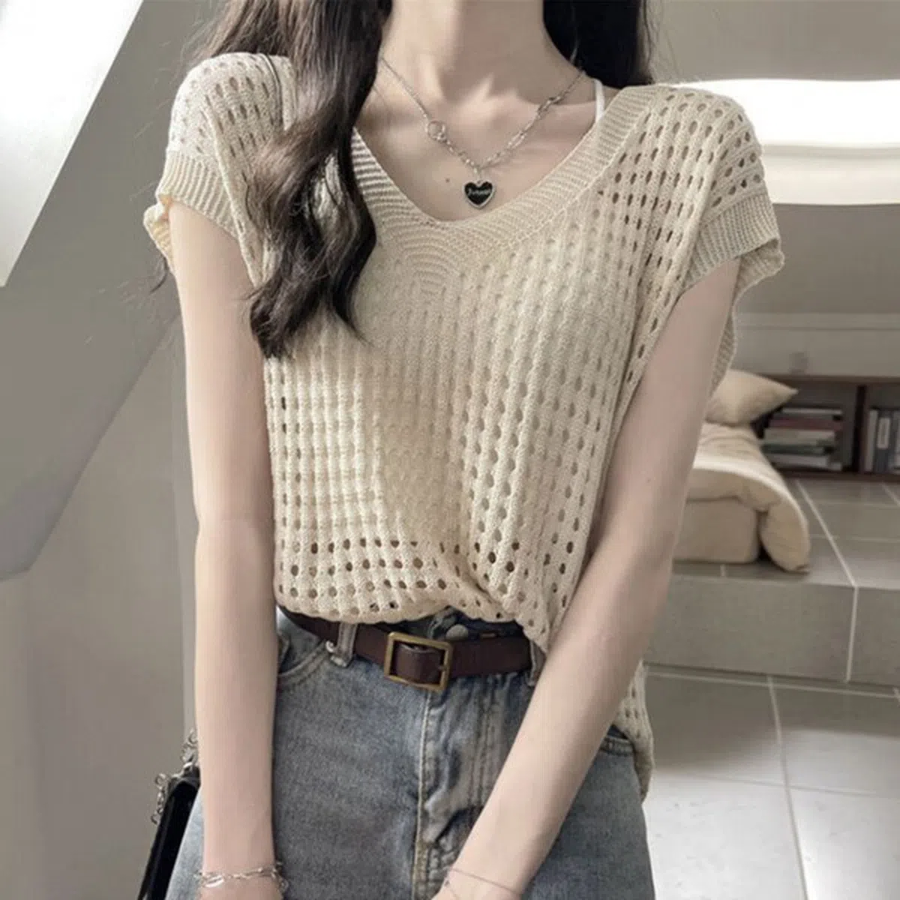 Mesh Knit Layered Vest