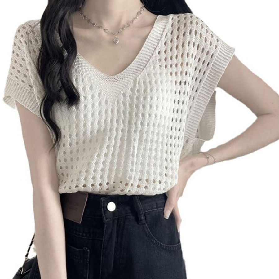 Mesh Knit Layered Vest