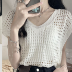 Mesh Knit Layered Vest