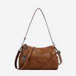 Женская casual винтажная кожаная металлическая кроссбоди сумка — стиль и практичность в одном аксессуаре