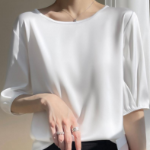 Silky Wide-Fit Satin Blouse
