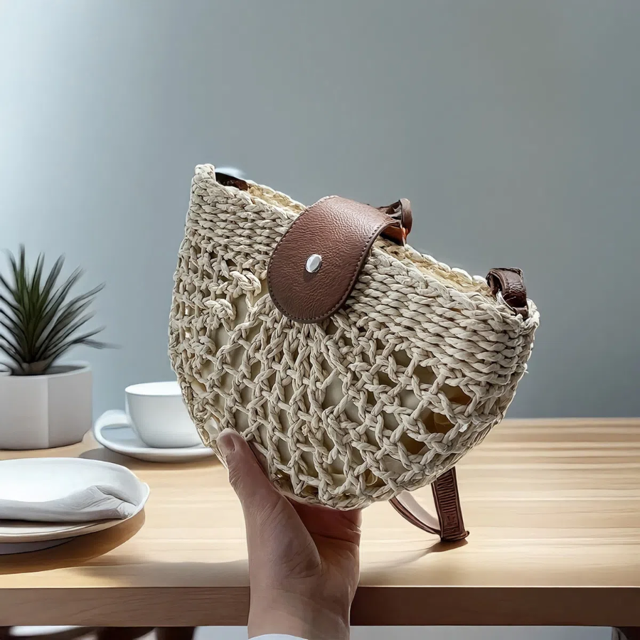 Женская соломенная сумка Straw — идеальный выбор для лета и пляжного отдыха