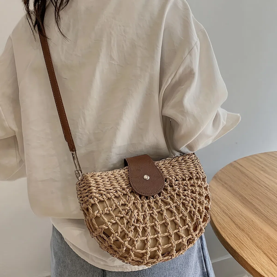 Женская соломенная сумка Straw — идеальный выбор для лета и пляжного отдыха