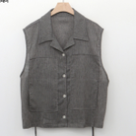 Back String Linen Vest