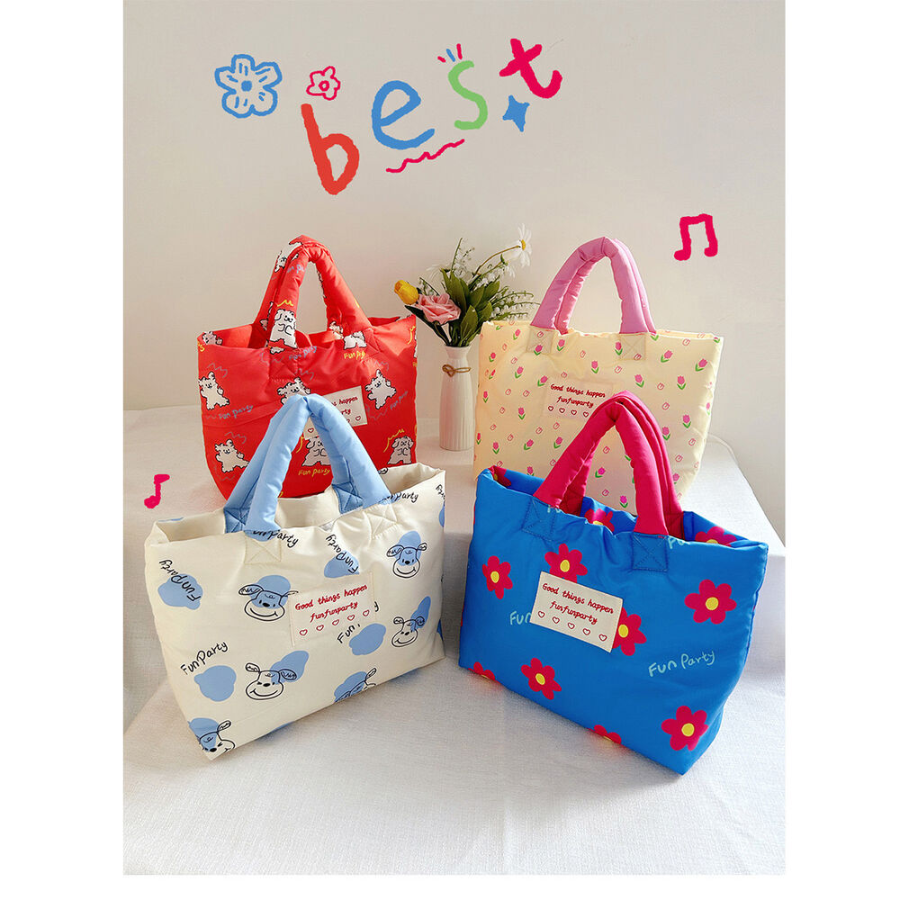 Cute Puffy Flower Tote — универсальная сумка для прогулок и повседневных дел