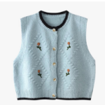 Song-i Flower Knit Vest