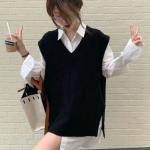 Eunple V-Neck Knit Vest