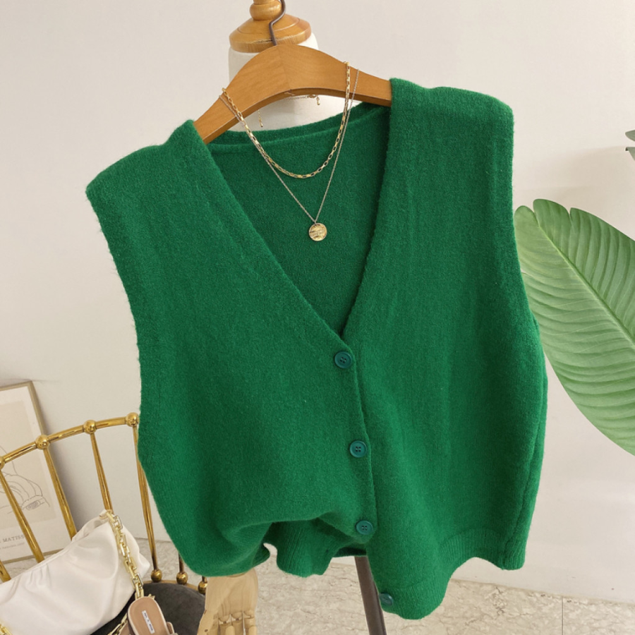 Telliro Soft Button Knit Vest