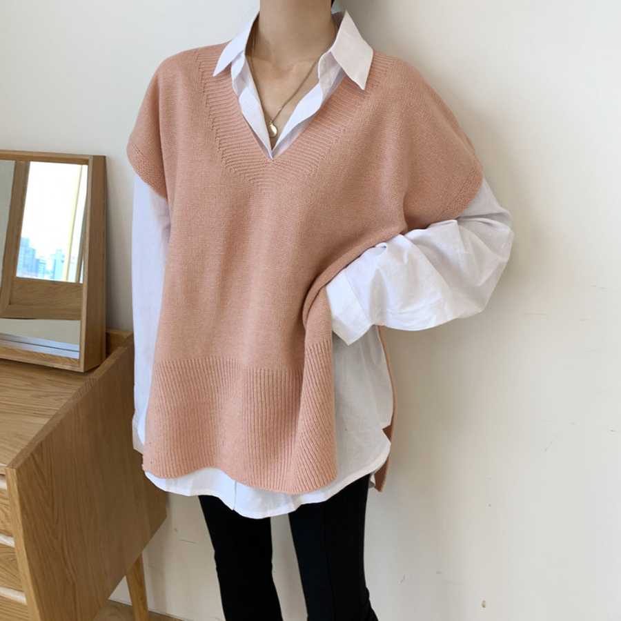 Oversized Knit Vest