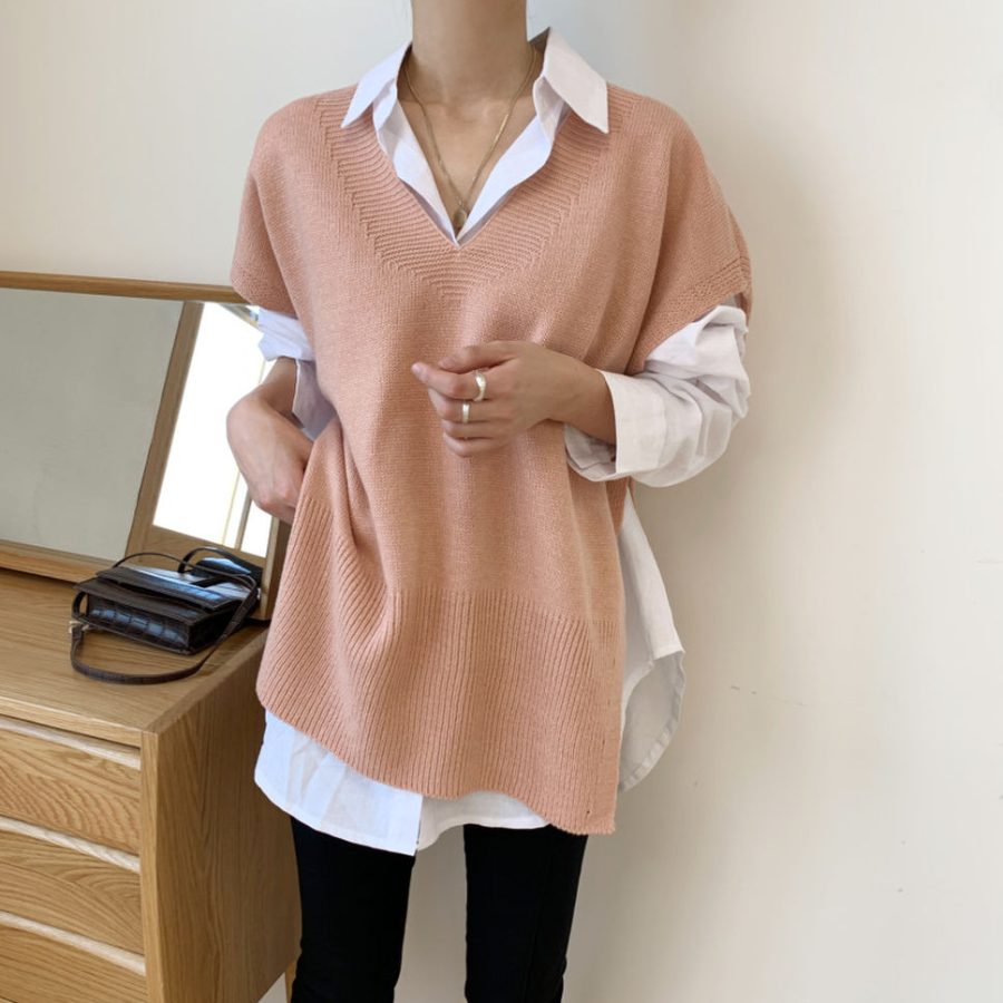 Oversized Knit Vest