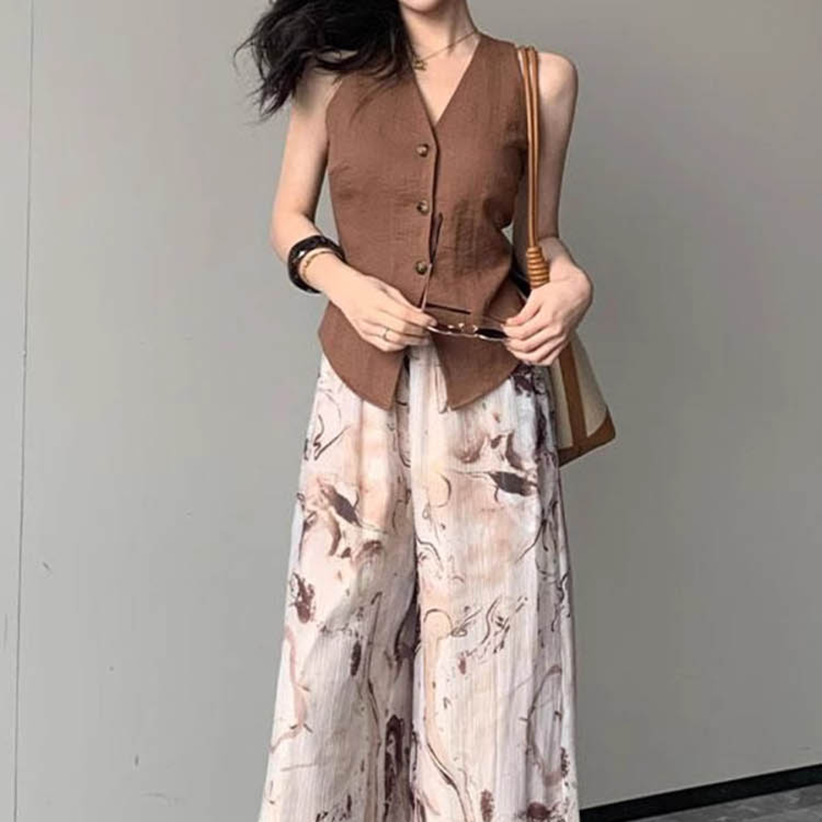 Summer V-Neck Sleeveless Suit Vest