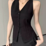 Summer V-Neck Sleeveless Suit Vest