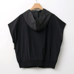 Color-Block Hooded Zip-Up Vest