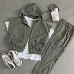 Свободный размер-Хаки-Жилеты