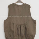 Ramo Shirring Linen Vest