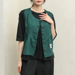 Ramo Shirring Linen Vest