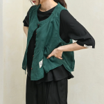 Ramo Shirring Linen Vest