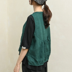 Ramo Shirring Linen Vest